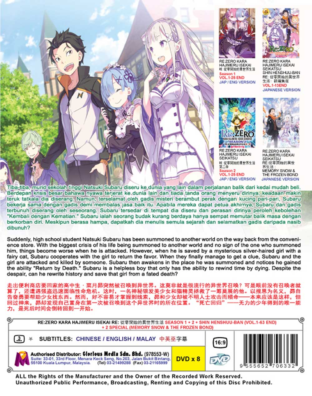 Re:Zero kara Hajimeru Isekai Seikatsu Season 1+2+SHIN HENSHUU-BAN - Image 3