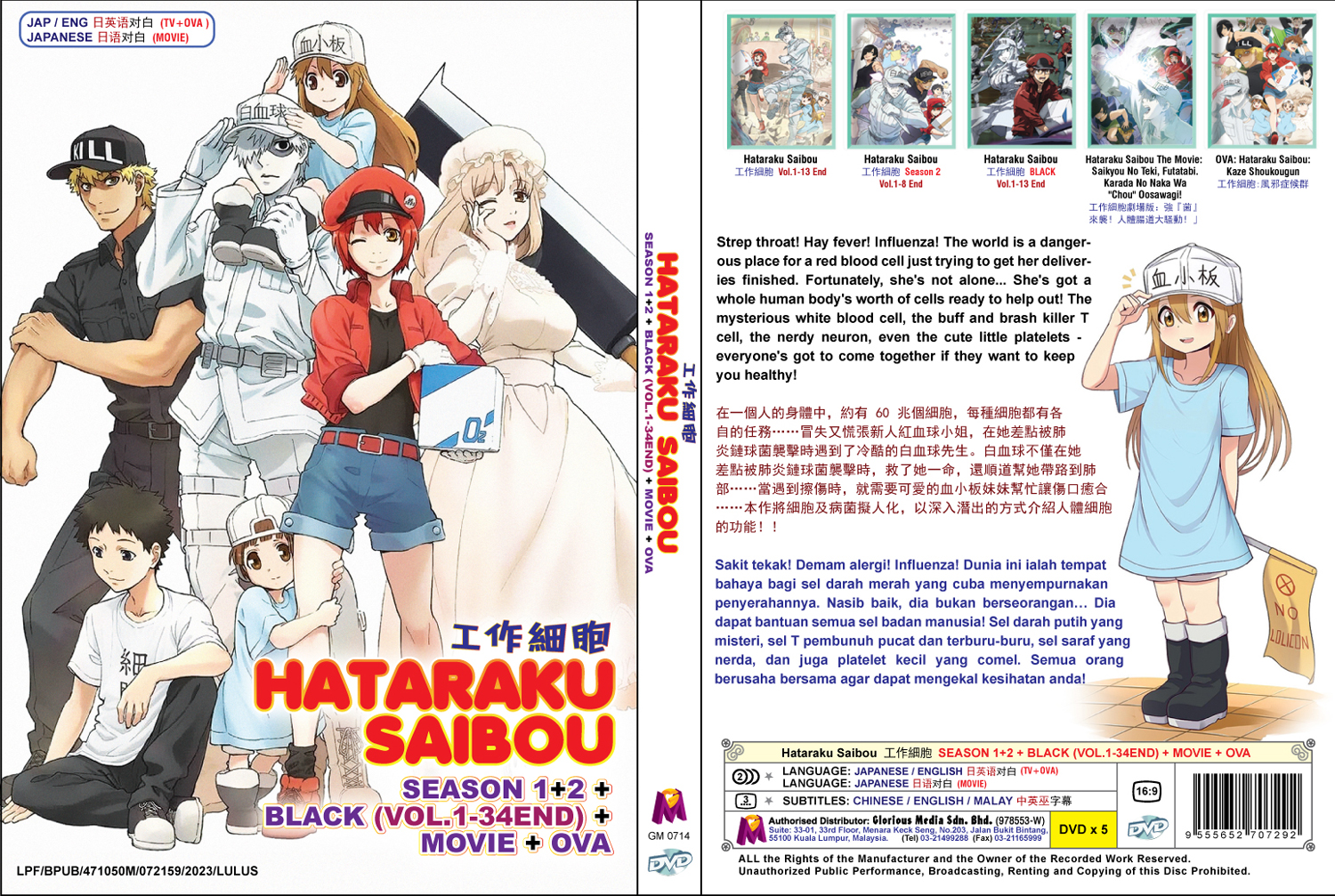 Hataraku Saibou Season 1+2+Black +OVA+ Movie - Image 4