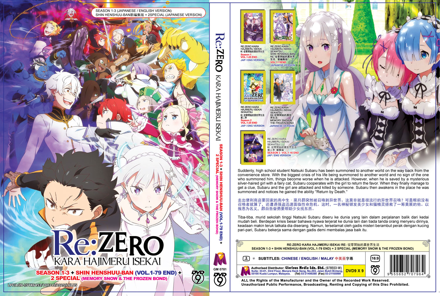 Re:Zero kara Hajimeru Isekai Seikatsu Season 1-3 + 2 Special - Image 4