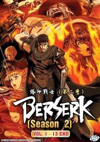 Berserk (Season 2 TV 13-25) Anime DVD (2017) Complete Box Set English Sub