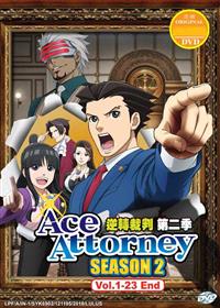 Ace Attorney Season 2 Japanese Anime DVD (2019) Complete Box Set English Dub