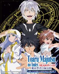 Toaru Majutsu no Index (TV + 4 Specials + Movie) Japanese Anime DVD (2008~2019) Complete Box Set English Dub