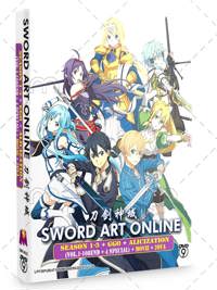 Sword Art Online Season 1-3+GGO+Alicization+ MOVIE + 2OVA Anime DVD (2012-2018) Complete Box Set English Dub