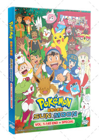 Pokemon Sun & Moon TV 1-145 + Special Anime DVD (2016-2019) Complete Box Set English Dub