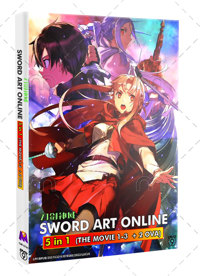 Sword Art Online 5 IN 1 (THE MOVIE 1-3 + 2 OVA) Anime DVD (2012-2018) English Dub