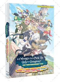 Is It Wrong to Try to Pick Up Girls in a Dungeon? Season 1-5 + SWORD ORATORIA+SPECIAL+3OVA+MOVIE Anime DVD (2019-2023) Complete Box Set English Dub