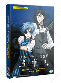 BLACK BUTLER - KUROSHITSUJI Season 1-5 &plus; MOVIE &plus; 9OVA Anime DVD (2009-2025) Complete Box Set English Dub
